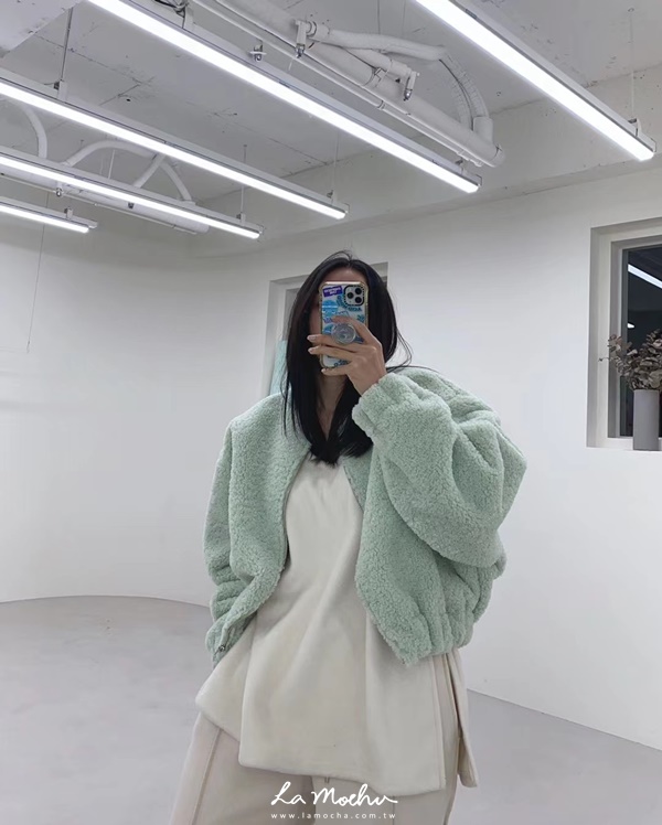 (限量商品)兩色可愛羔羊毛外套